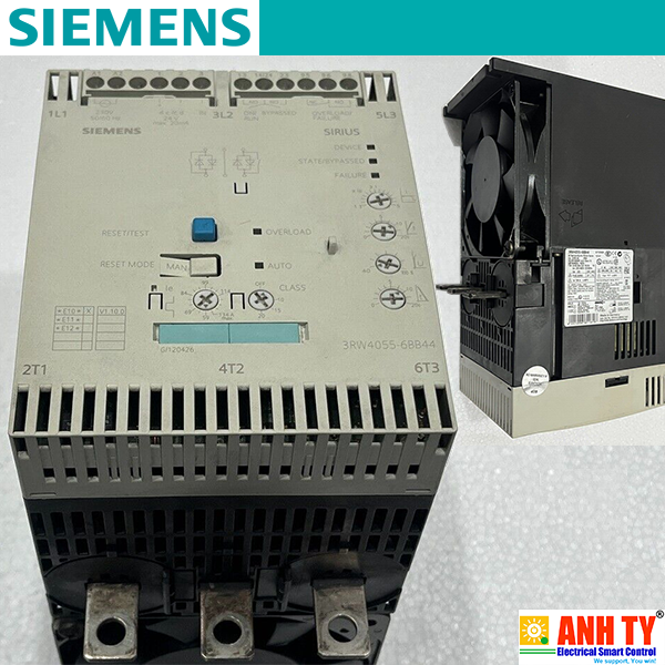 Khởi động mềm 134A 75kW/400V 200-460VAC 230VAC Siemens 3RW4055-6BB44
